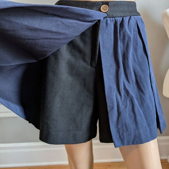 NWT Anthropologie Cartonnier Corduroy Skort Blue Wool Skirt Shorts Size 8 - Picture 5 of 9